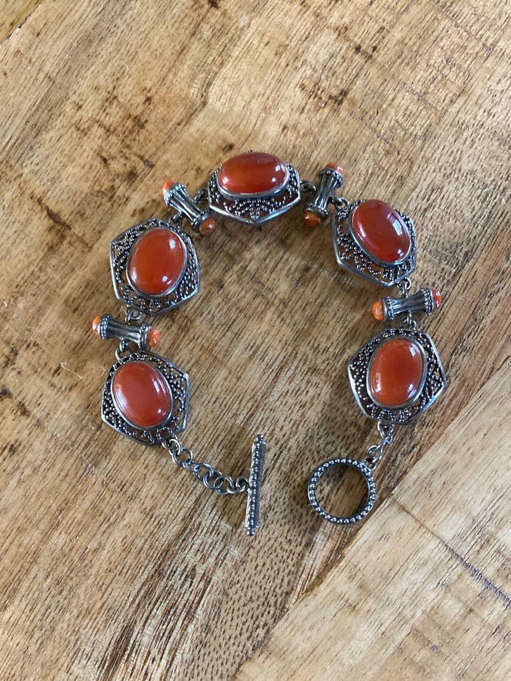 Jean Lin Vintage Sterling Silver Link Bracelet